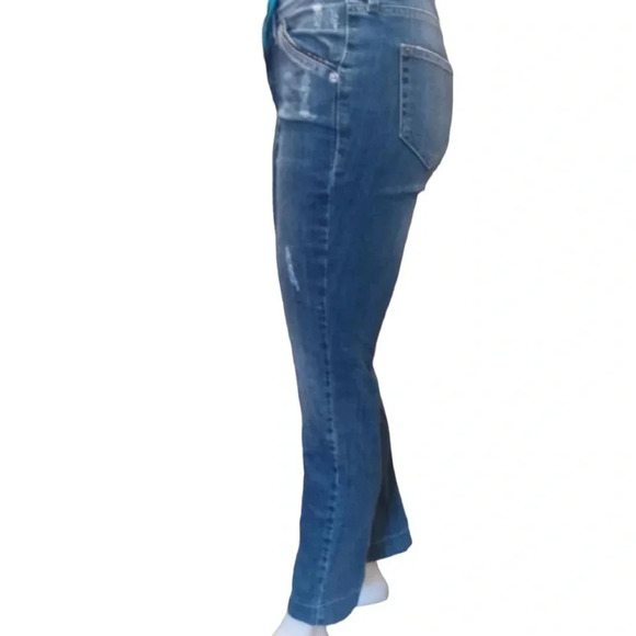 MAC Ashley Distressed Medium Wash Skinny Jeans Size 34 - Picture 6 of 12